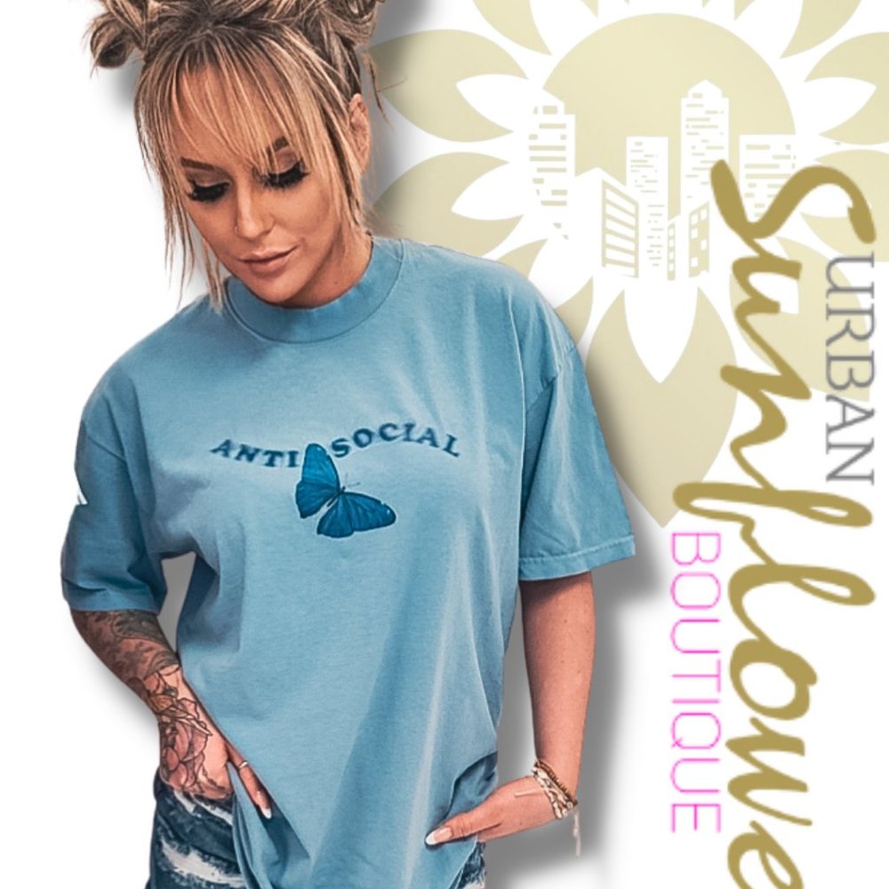 Antisocial Butterfly Oversized Tee - Picture 3 of 3